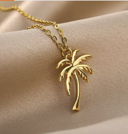 Palm Tree Pendant Necklace