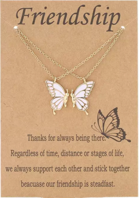 Best Friend, Mother & Daughter Butterfly Pendants