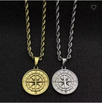 True North Compass Pendant for Him