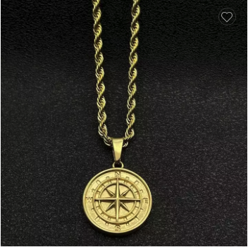 True North Compass Pendant for Him